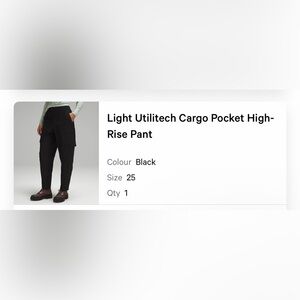 lululemon athletica Women‘s Black Cargo Pants